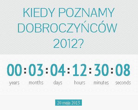 Kiedy poznamy Dobroczy�c�w Roku 2012?